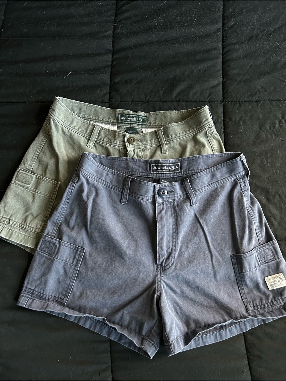 Abercrombie & Fitch Womens Cotton Cargo Utility Shorts Set of Two